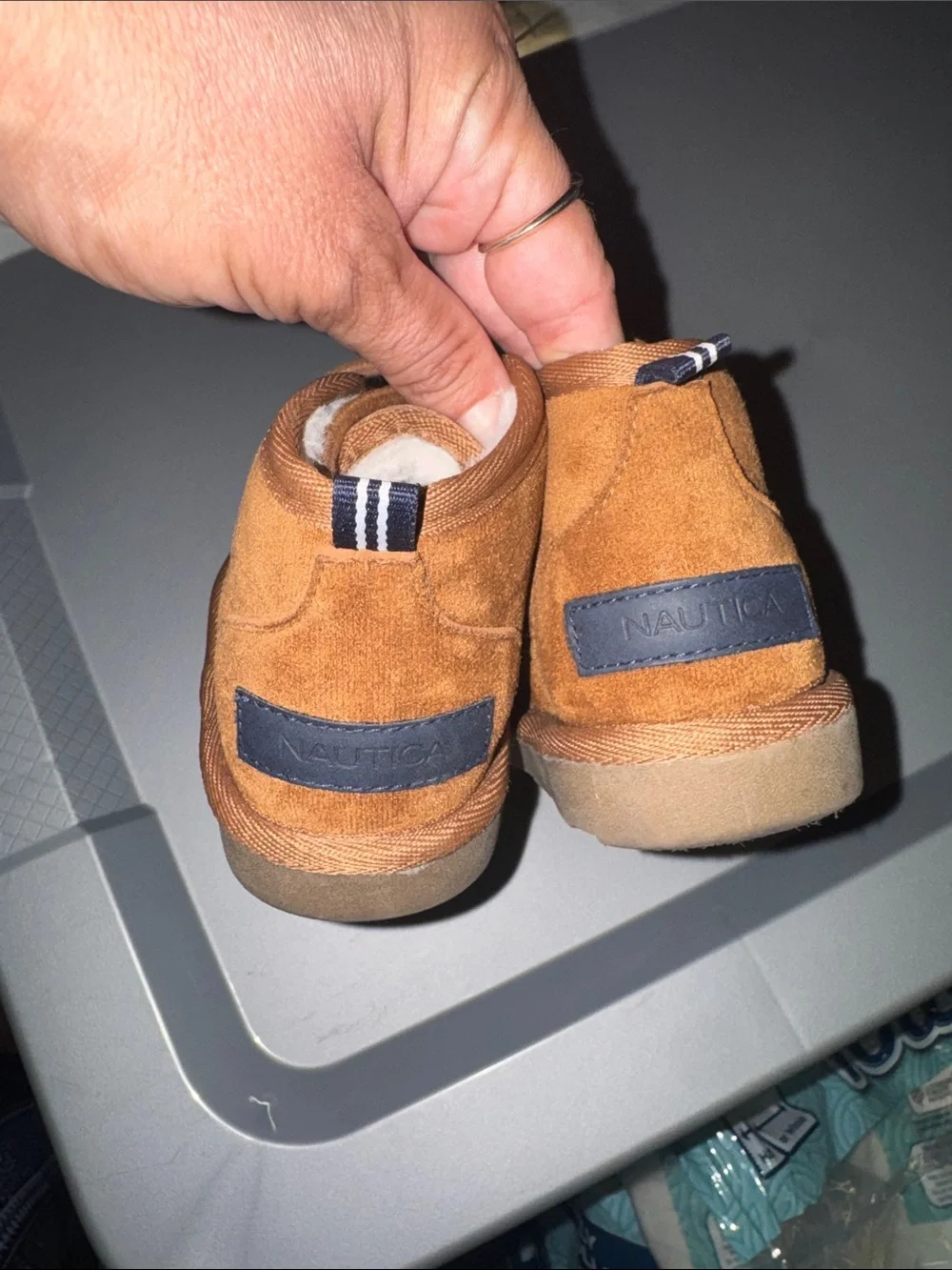 Nautica Tan/Brown Kids Moccasin Boots